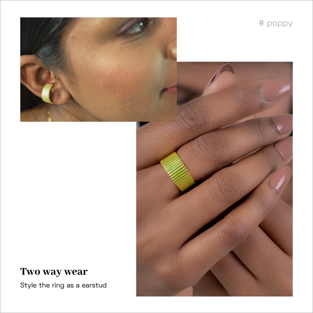 Dorothy Green Enamel Ear Cuff