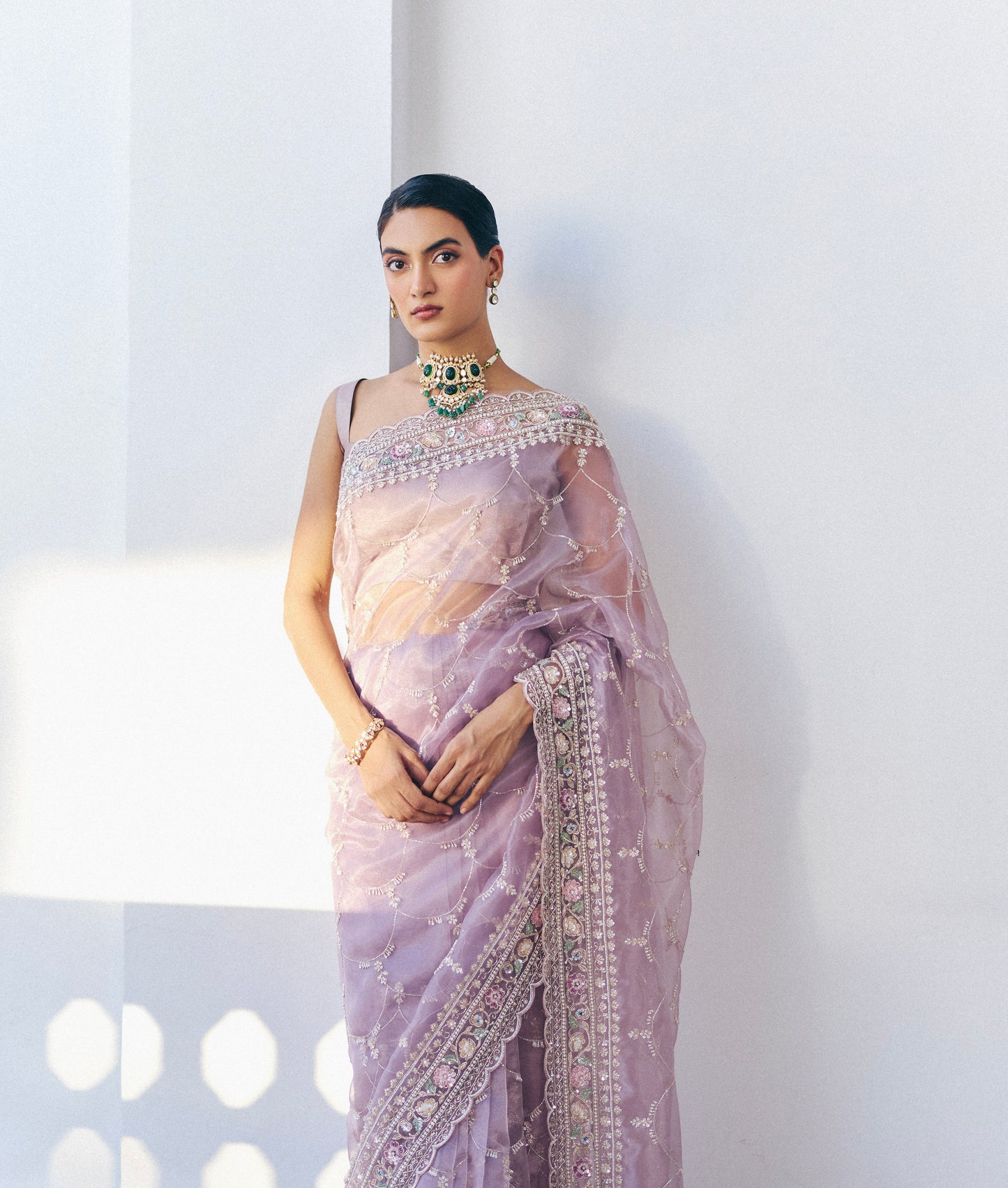 Soha Polki Necklace with earrings