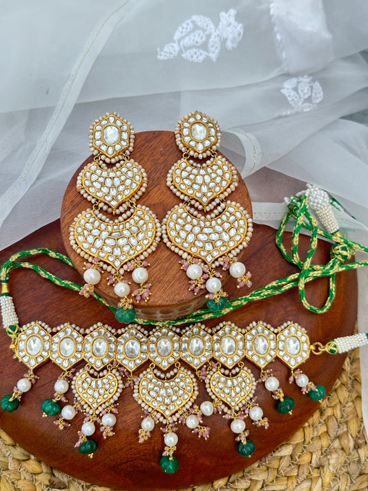 Anya Polki Necklace with earrings