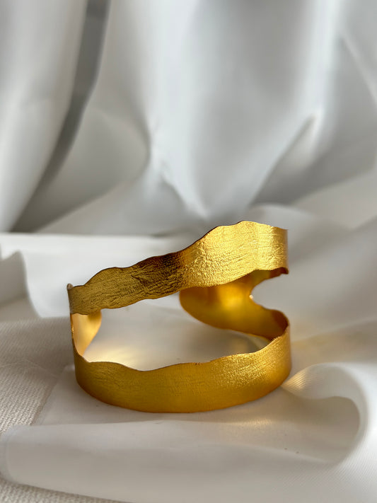 22kt Gold Tone Stack Bangle (Single)