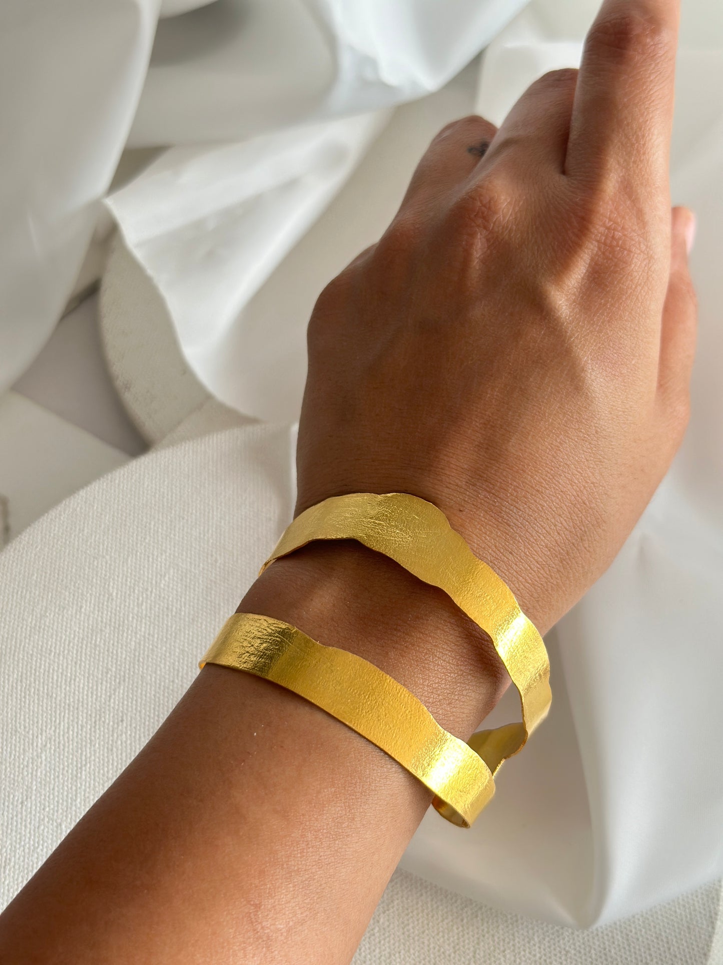 22kt Gold Tone Stack Bangle (Single)