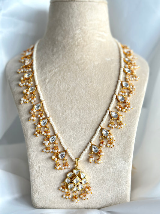 Chamani in white pearls