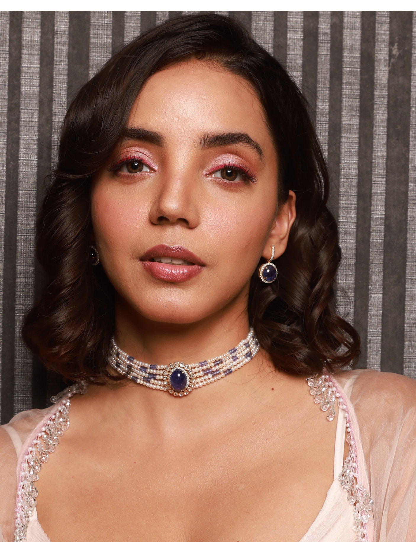 Aadishri Necklace in 14kt Gold Polki