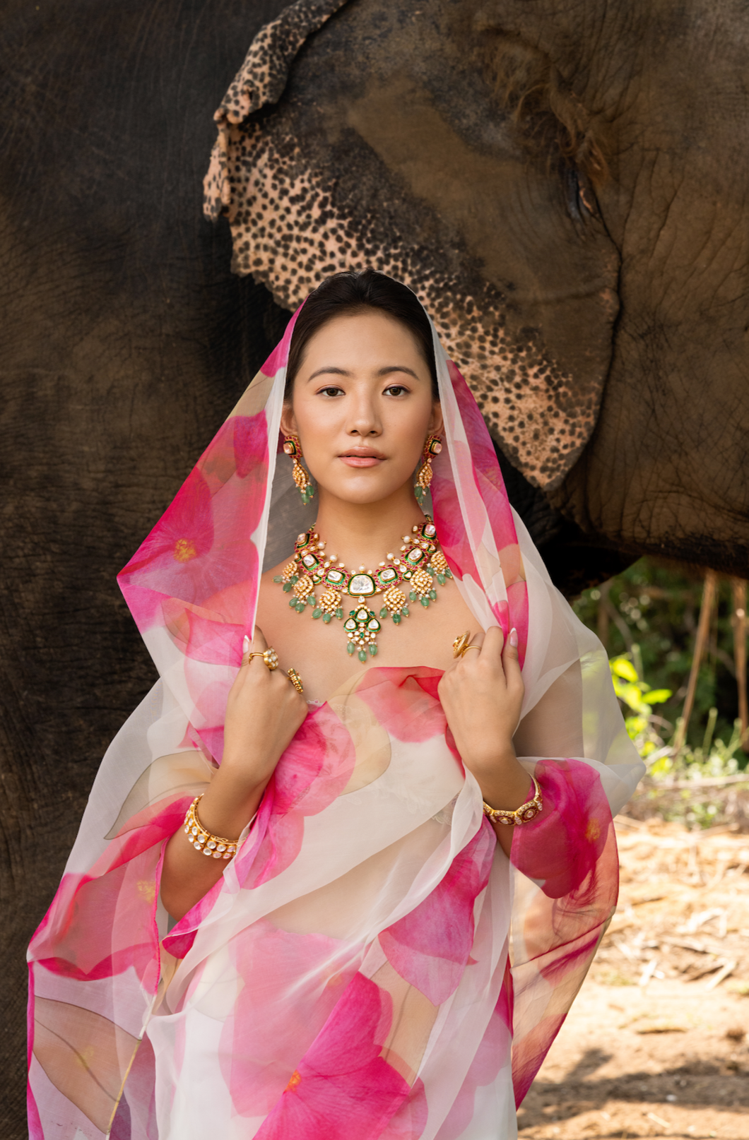 Tulip Necklace with earrings