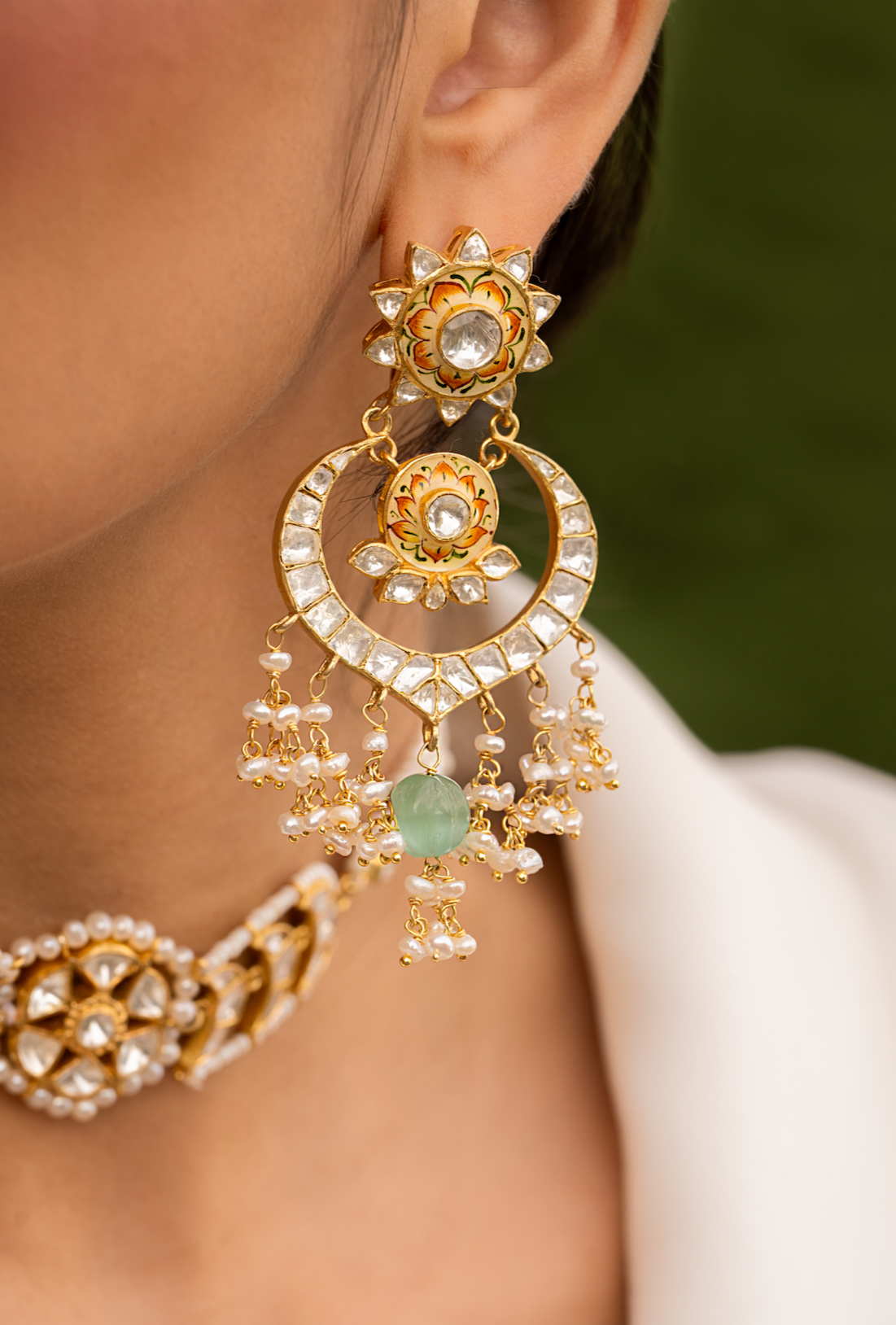 Silver Arezu Chandbali