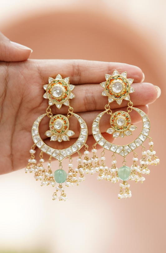 Silver Arezu Chandbali