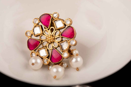 Silver Rose Jardin Ear Studs