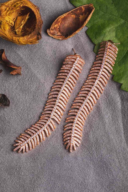 Rose Gold Tone Midnight Beauty Earring