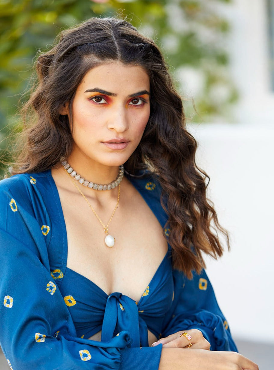 Silver Charlotte Pearl Neck Charm