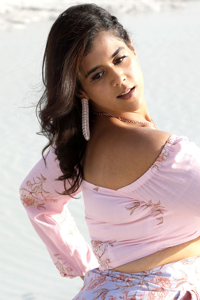 Rose Gold Tone Midnight Beauty Earring