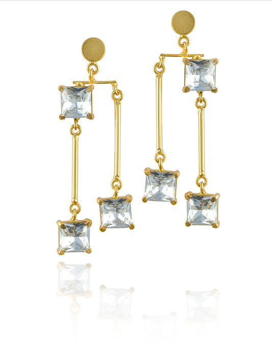 Gold Toned Balancoire Earring