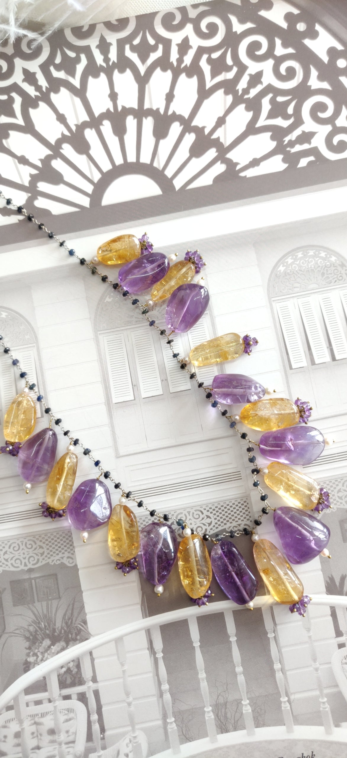 Silver Riley Gemstone Necklace