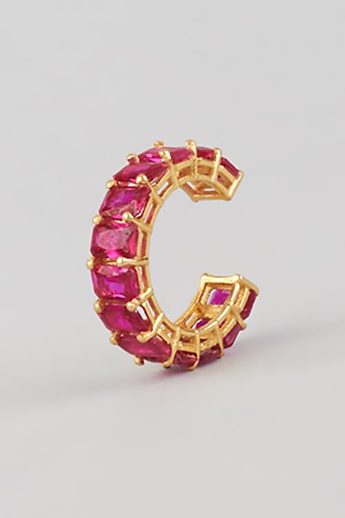 Pink Tone Crystal SS Ring