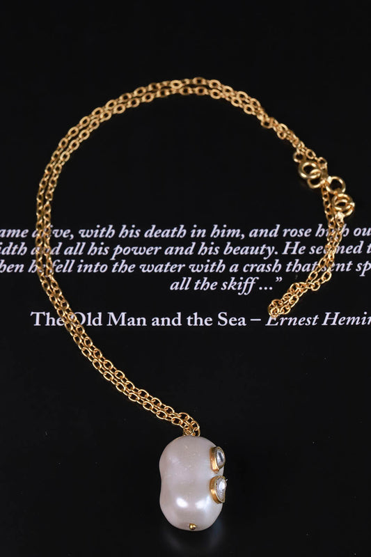 Silver Charlotte Pearl Neck Charm