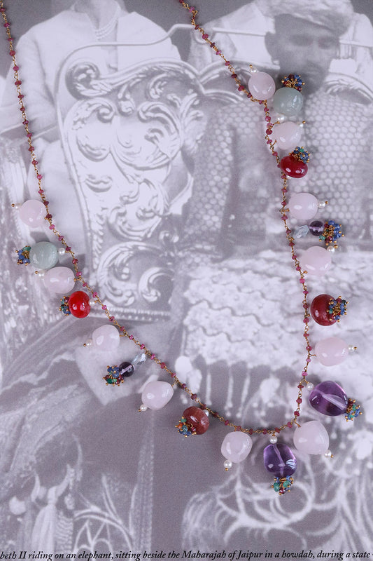 Nova Silver Gemstone Necklace