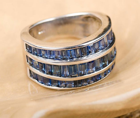 Three Strand Sapphire Ring