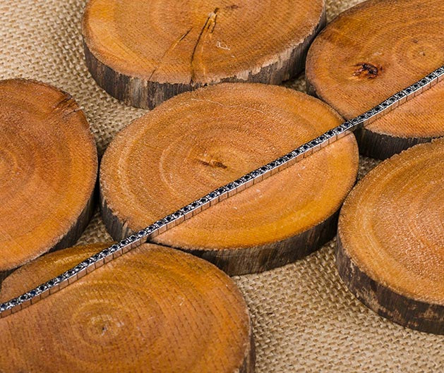 Silver Sapphire Tennis Bracelet