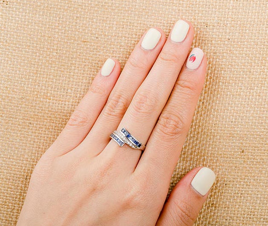 Silver Sapphire Ring