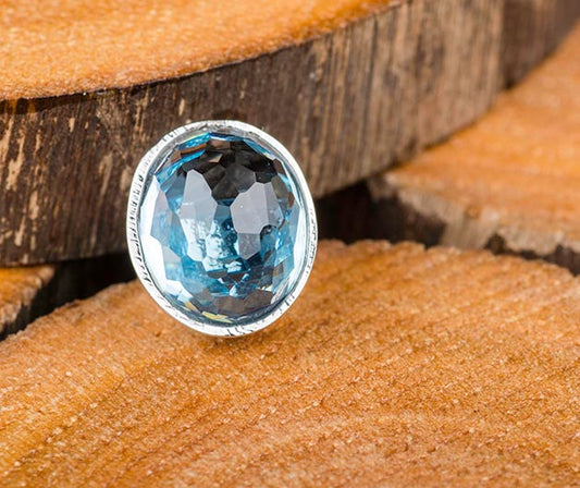 Silver Topaz Cufflink