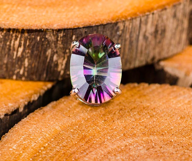 Silver Majestic Topaz Cufflink