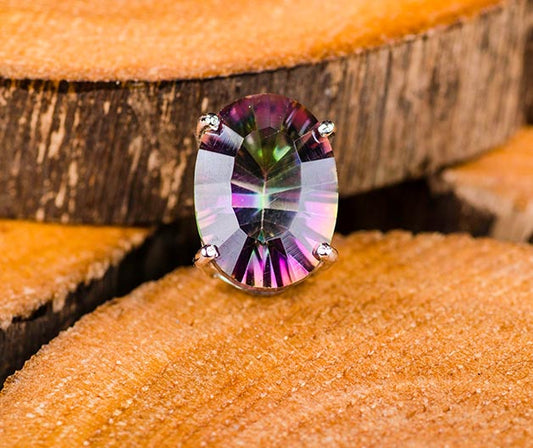 Silver Majestic Topaz Cufflink