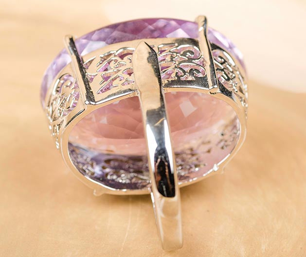 Silver Amethyst Cocktail Ring