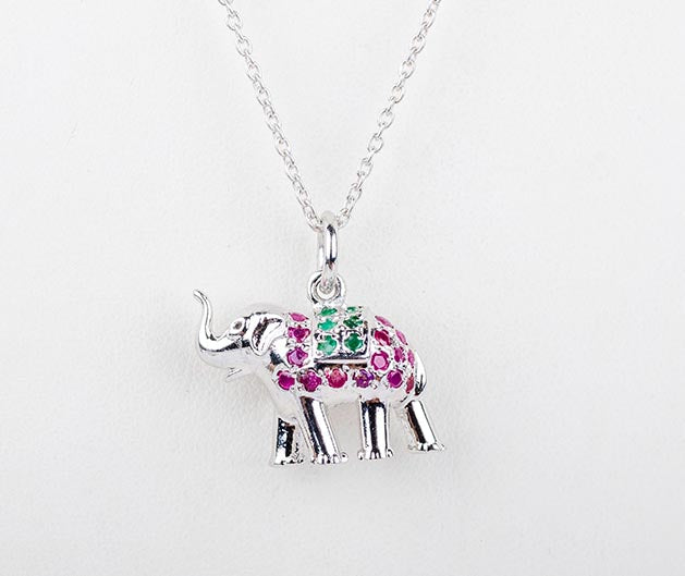 Silver Elephant Calf Pendant
