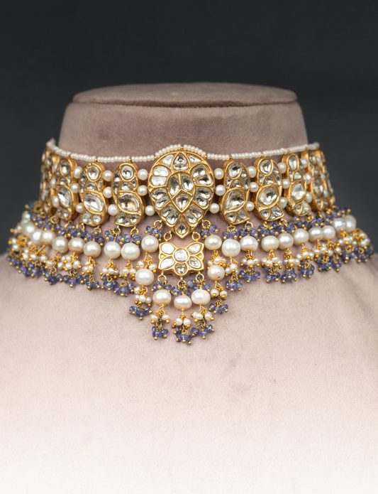 22kt Yellow Gold Polki Necklace