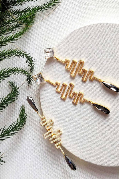 Crystal Silvernight Noir Earrings