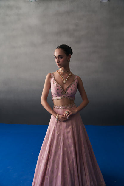 Chamani in white pearls