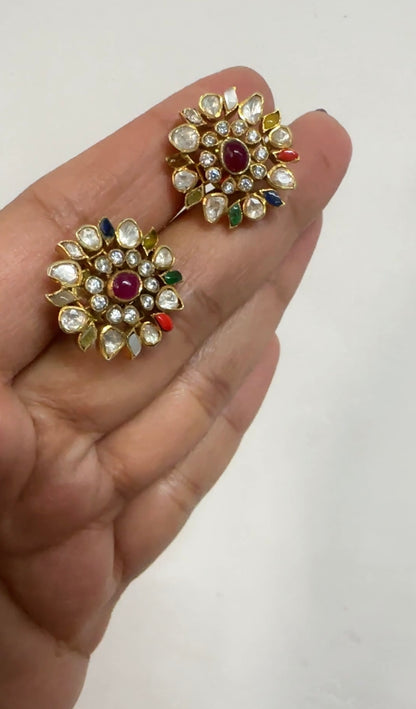 Navratan Pendant Set