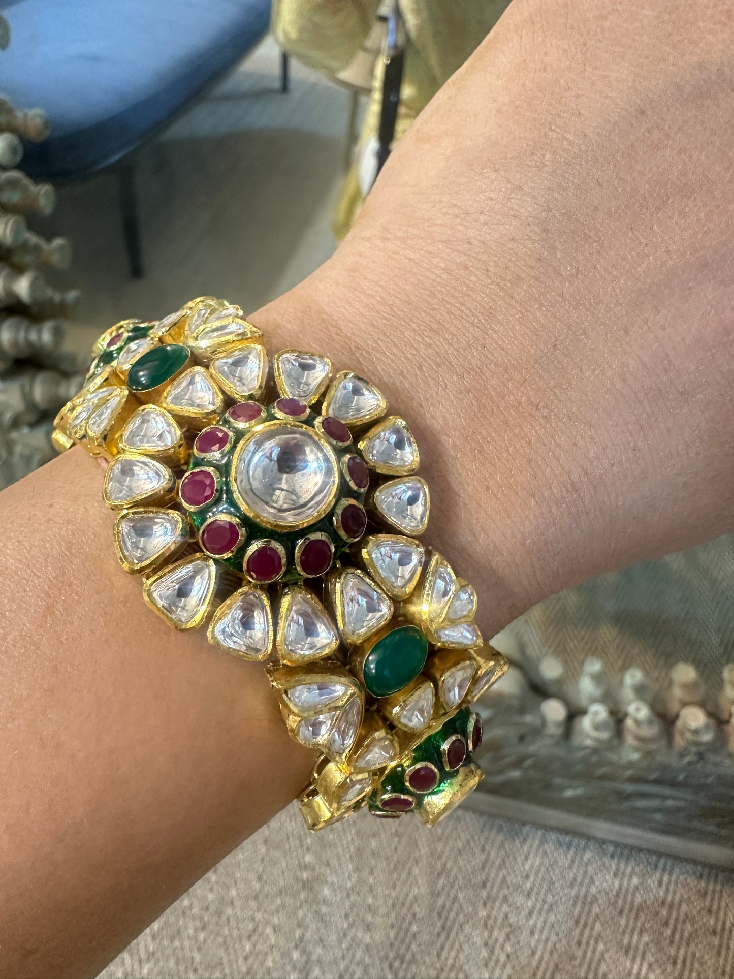 18kt Gold Polki bracelet