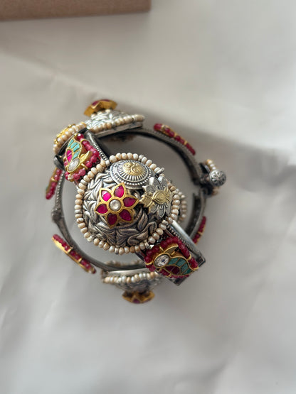 Silver Ahliya Fusion Bnagle