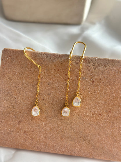 Ela Silver Thread Earring