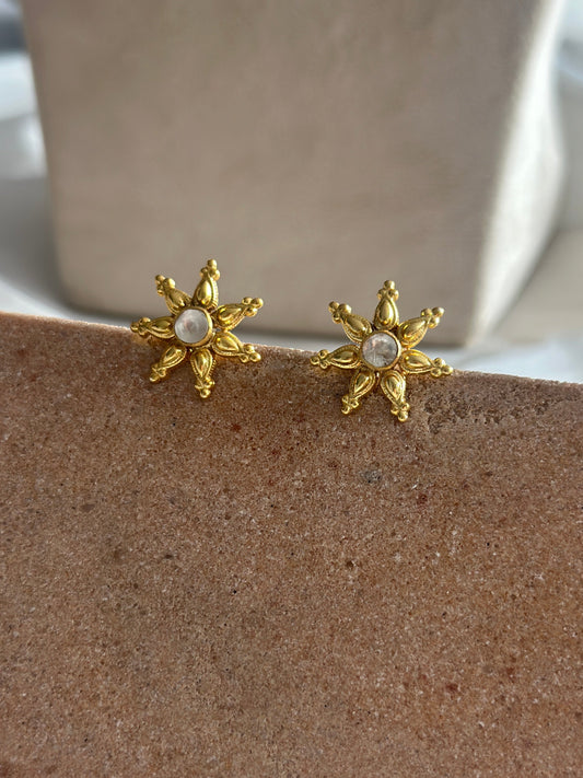 Phool Silver Ear Stud