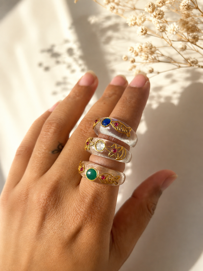 Crystal Matsya/Star Ring