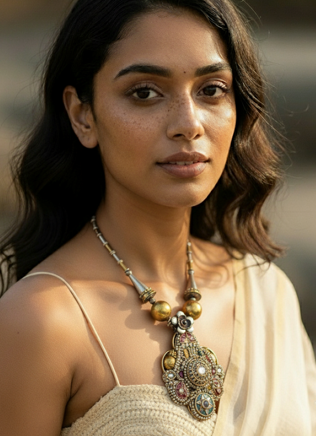 Silver Petunia Necklace