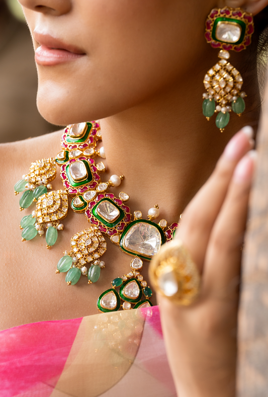 Tulip Necklace with earrings