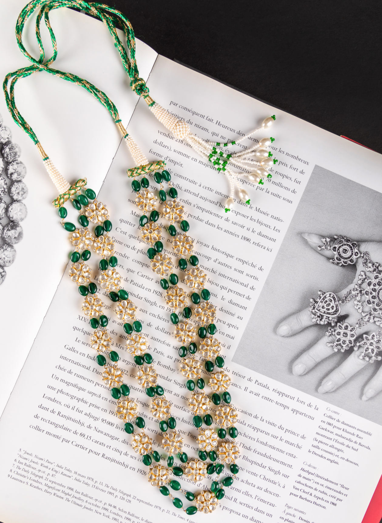 Emerald Tone Murraya Polki Necklace