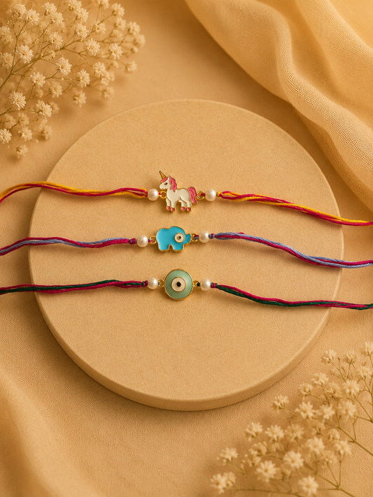 Kids rakhi in assorted thread (any 2)