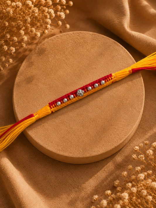Silver thread rakhi