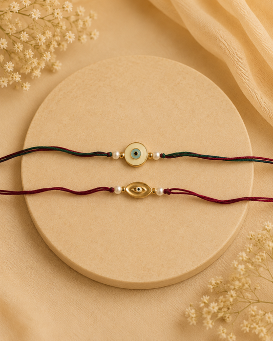 Assorted evil eye rakhi (set of 2)