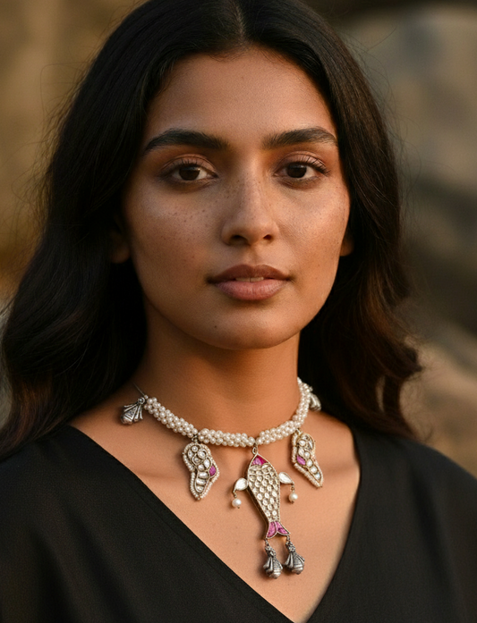 Silver Matsaya Choker