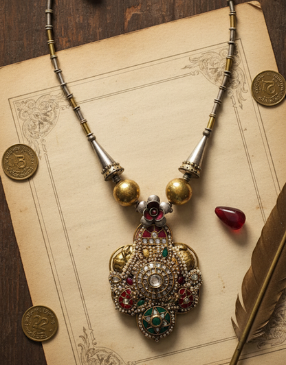 Silver Petunia Necklace