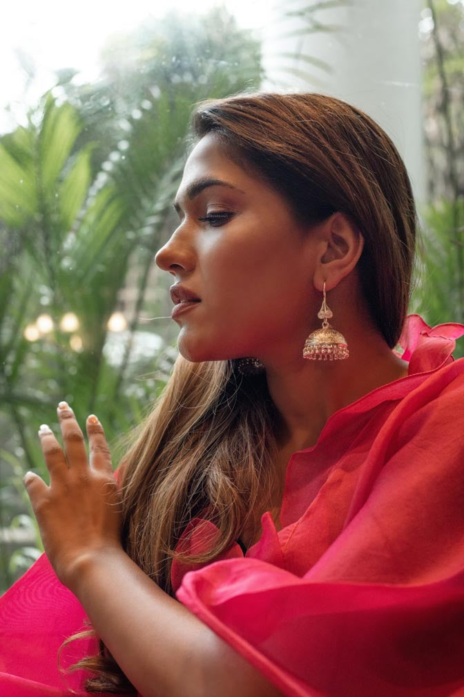 Silver Zora Jhumkis