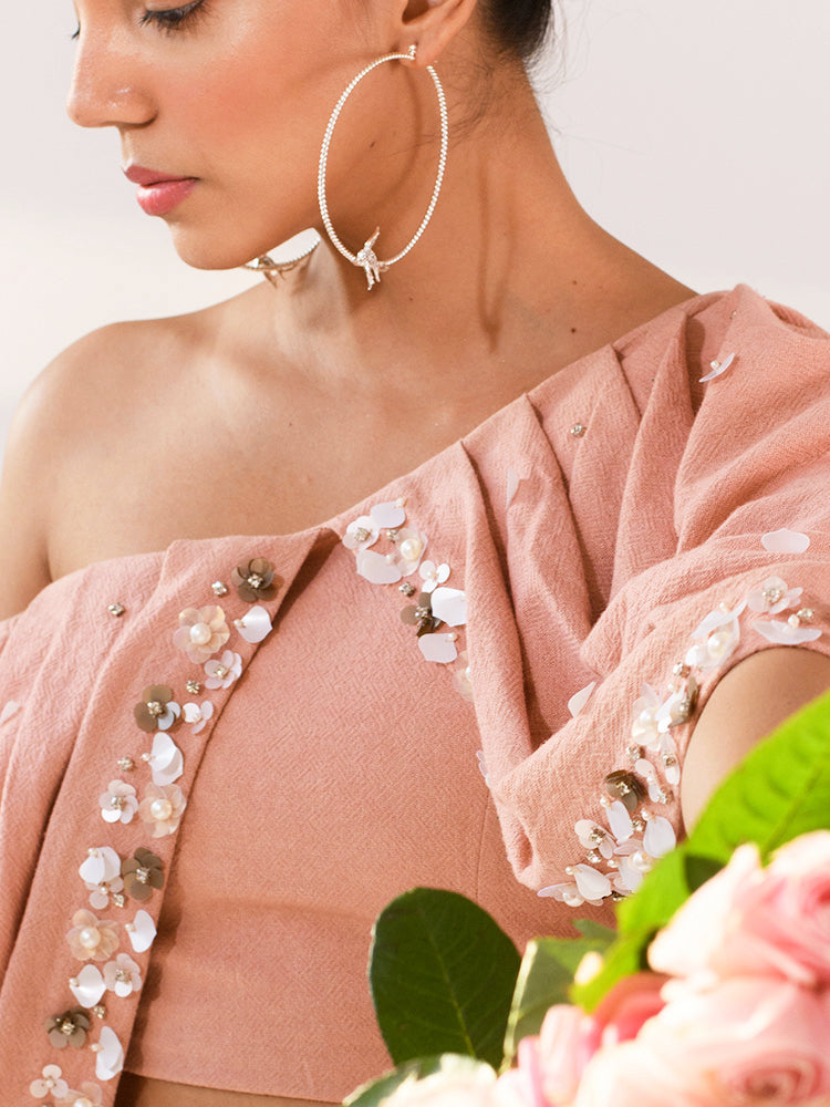 Holy Dove Earring in White Gold Tone