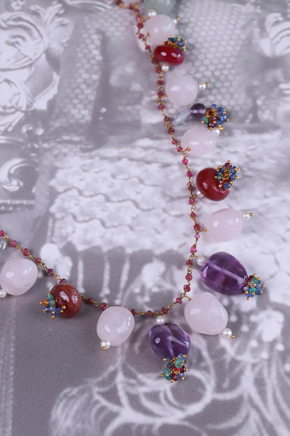 Nova Silver Gemstone Necklace