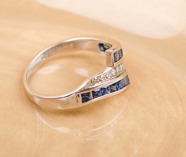 Silver Sapphire Ring