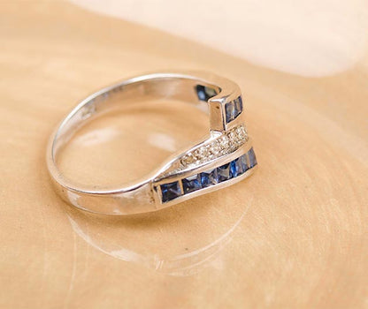 Silver Sapphire Ring
