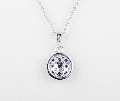 Silver Blue Shield Pendant